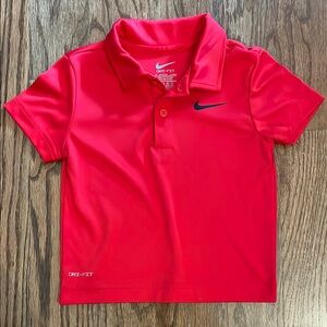 Nike Kids Dri-FIT Red Polo Shirt